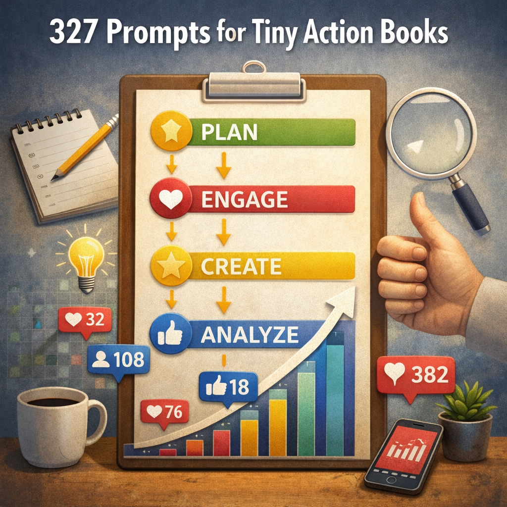 step-by-step process explaining how to grow on social media